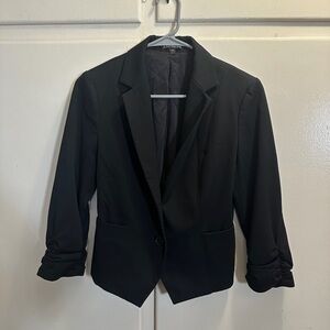 Express Blazer with Ruched Sleeves